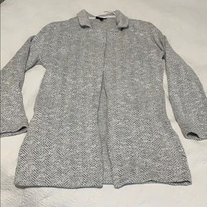 Long sleeves long cardigan w collar